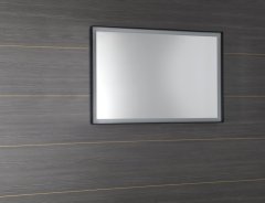 SAPHO SORT zrcadlo s LED osvětlením 100x70cm, černá mat ST100 - Sapho