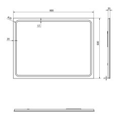 SAPHO GEMINI zrcadlo s LED osvětlením 600x800mm GM060 - Sapho