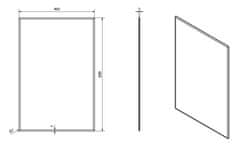 SAPHO ACCORD zrcadlo s fazetou 400x600mm, bez úchytu MF422 - Sapho