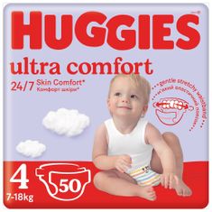 Huggies Ultra Comfort Jumbo Pleny jednorázové 4 (7-18 kg) 50 ks