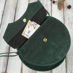 PAOLO PERUZZI Dámská taška přes rameno kožená zelená T-92