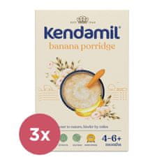 Kendamil 3x Kaše mléčná s banánem (150 g), 4m+