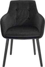 Danish Style Jídelní židle Bradford, samet, černá
