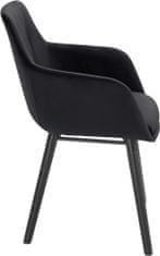 Danish Style Jídelní židle Bradford, samet, černá
