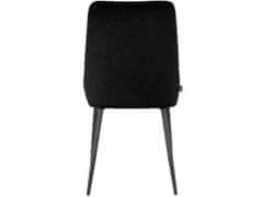 Danish Style Jídelní židle Maya (SET 2 ks), samet, černá