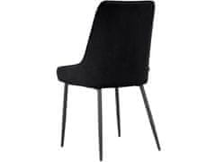 Danish Style Jídelní židle Maya (SET 2 ks), samet, černá