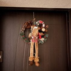 Ruhhy 22316 Vánoční dekorace věnec na dveře sob 60 cm