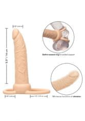 California Ex Novel CalExotics Rechargeable Dual Penetrator Light skin tone / přídavný penis