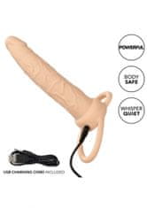 California Ex Novel CalExotics Rechargeable Dual Penetrator Light skin tone / přídavný penis