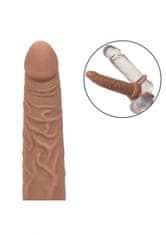 California Ex Novel CalExotics Rechargeable Dual Penetrator Brown skin tone / přídavný penis