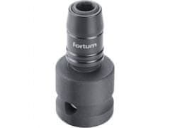 Fortum Adaptér rázový 1/2" čtyřhran na hroty 1/4", Quick-Lock, CrMoV