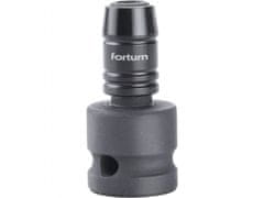 Fortum Adaptér rázový 1/2" čtyřhran na hroty 1/4", Quick-Lock, CrMoV