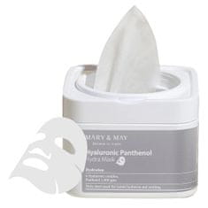 MÁRY & MAY Hydratační pleťová maska Hyaluronic Panthenol (Hydra Mask) 30 ks