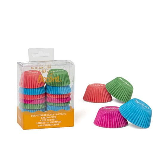 Decora Košíčky na muffiny mini 200ks 32x22mm pastelové -