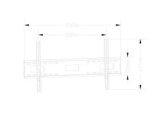 Omega PLATINET držák na zeď pevný pro TV, VESA 75x75, 100x100, 200x200, 400x400, 600x400, 800x400 80 kg