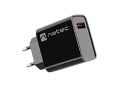 Natec Universální nabíječka RIBERA 18W 1X USB-A, černá