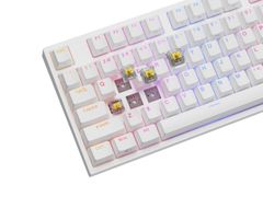 Genesis herní mechanická klávesnice THOR 404/RGB/Gateron Yellow Pro/Drátová USB/US layout/Bílá