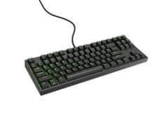 Genesis herní mechanická klávesnice THOR 404/RGB/Gateron Yellow Pro/Drátová USB/US layout/Černá