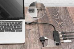 Digitus USB 3.0 Hub 4-Port, Slim Line, 0,2m kabel