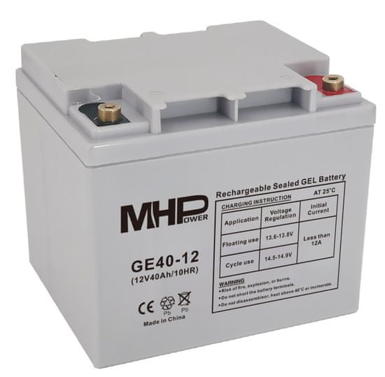 MHpower GE40-12 Gelový akumulátor 12V/40Ah