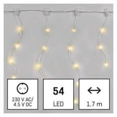 Emos EMOS LED vánoční drop řetěz - rampouchy, 1,7 m, venkovní i vnitřní, teplá bílá, programy D3CW01