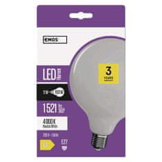 Emos EMOS LED žárovka Filament Globe / E27 / 11 W (100 W) / 1 521 lm / neutrální bílá ZF2161