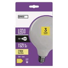 Emos EMOS LED žárovka Filament Globe / E27 / 11 W (100 W) / 1 521 lm / teplá bílá ZF2160