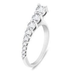 Brilio Silver Elegantní stříbrný prsten se zirkony RI119W (Obvod 56 mm)