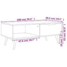 Vidaxl Konferenční stolek dub sonoma 100x49,5x43 cm kompozitní dřevo