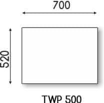 Hybridní kovový infrazářič TWP 500W Standart bílý 