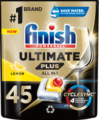 Finish Ultimate Plus All in 1 kapsle do myčky nádobí Lemon 45 ks