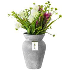 botle Keramická váza na květiny šedá betonová podložka V 19,5 cm D 8 cm Dekorativní stolní váza malé sudové květiny dekorace orchidej moderní glamour