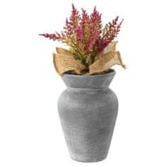 botle Keramická váza na květiny šedá betonová podložka V 19,5 cm D 8 cm Dekorativní stolní váza malé sudové květiny dekorace orchidej moderní glamour