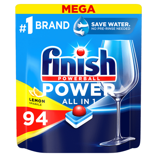 Finish Power All in 1 tablety do myčky nádobí Lemon Sparkle 94 ks