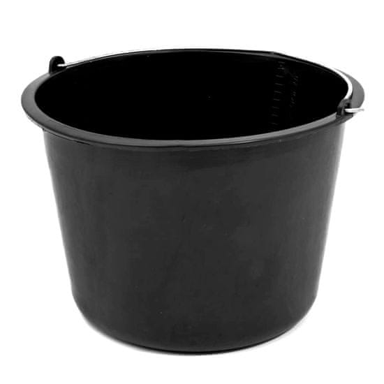 botle Stavební kbelík kbelík na maltu kbelík na maltu 12 L staveništní kbelík na omítku 31 cm kbelík na cement černý kbelík kbelík na vodu