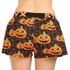 Styx Dámské trenky art sportovní guma Halloween dýně (T1755) - velikost XL