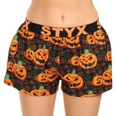 Styx Dámské trenky art sportovní guma Halloween dýně (T1755) - velikost XL