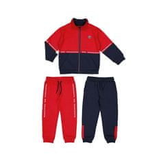 MAYORAL třídílný chlapecký teplákový set, červeno - černá mikina, 2x sportovní kalhoty Velikost: 9/134
