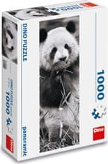 Dino Vertikální puzzle Panda v trávě 1000 dílků