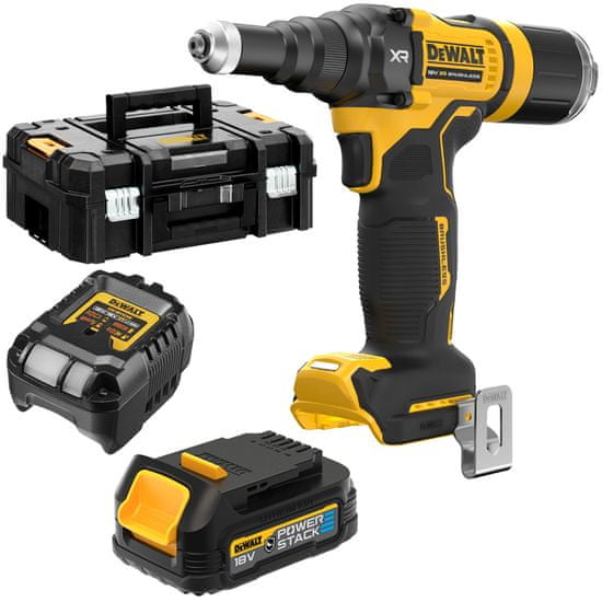 DeWalt 18V 10kN 2,4-4,8 mm 1x1,7Ah Akumulátorová nýtovací pistole DCF403E1GT