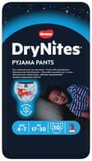 Huggies HUGGIES DryNites Kalhotky plenkové jednorázové pro kluka 4-7 let (17-30 kg) 10 ks