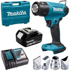 Makita 18V akumulátorový hořák, 150-550°C, 150/220 l/min, 1x5Ah Makita DHG181RT