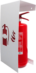 Červinka Nástěnný kryt pro hasicí přístroj Huracan šedý s červeným