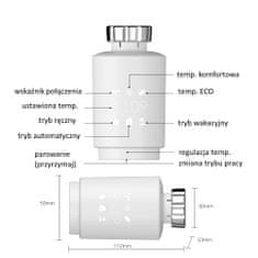 Moes Termostatická hlavice Tuya Zigbee TV02