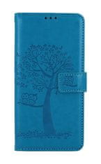 TopQ Pouzdro Xiaomi Redmi Note 12 knížkové Tyrkysový strom sovičky 111679