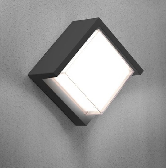 Century CENTURY PURA LED venkovní nástěnné svítidlo Cube šedá 10W 4000K IP65