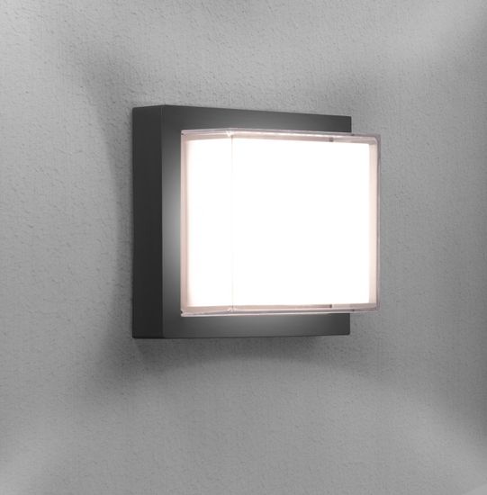 Century CENTURY PURA LED venkovní nástěnné svítidlo Square šedá 10W 4000K IP65