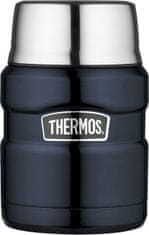 Thermos Termoska na jídlo se skládácí lžící a šálkem - tmavě modrá 0,47