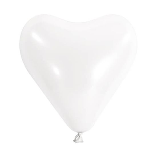 Amscan Balónky srdcové bílé 30cm 50ks