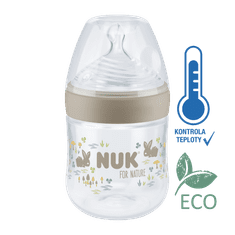 Nuk for Nature láhev s kontrolou teploty 150 ml hnědá